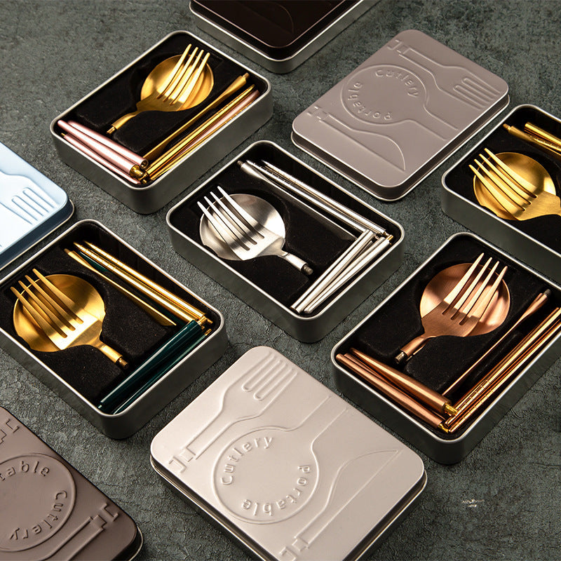 Discover the Portable Stainless Steel Cutlery Set